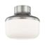 Contemporary Opal Glass 9" Flush Mount Ceiling Light in Polished Nickel