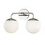 Paige Polished Nickel 2-Light Vanity with White Glass Shades