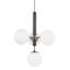 Elegant Opal Glass & Polished Nickel 4-Light Indoor/Outdoor Globe Pendant