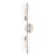 Polished Nickel Cylinder Glass 2-Light Wall Sconce