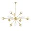 Ariana Aged Brass 12-Light Sputnik Chandelier with Opal Glass Shades