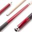 Mizerak 57" Red Two-Piece Hardwood Cue with Leather Tip