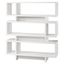 Elevate 55" White Rubberwood Floating Bookcase with Veneer Finish