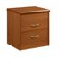 Cherry Red Contemporary 2-Drawer Nightstand with Ring Pulls