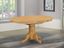 Oak Finish Round Extendable Wood Dining Table