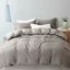 Gray King Linen and Cotton Duvet Cover Set