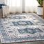 Elegant Light Grey 8' x 10' Synthetic Reversible Area Rug