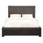 Basalt Gray Full Wood Platform Bed with Headboard