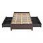 Espresso Tropical Mahogany Queen Platform Bed with Storage Drawers