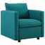 Teal Spot Upholstered Wood Accent Chair with Dense Foam Padding