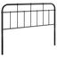 Alessia Full Black Powder-Coated Iron Spindle Headboard