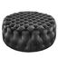 Amour 40" Tufted Black Velvet Large Round Ottoman