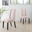 Pink Velvet Upholstered Dining Chairs with Wood Frame, Set of 2