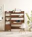 Walnut 2-Piece Office Desk and Bookshelf Set