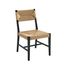 Elm Wood and Cane Black/Natural Dining Side Chair