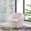 Rosalind Gold Pink Velvet 34" Swivel Accent Chair