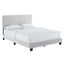 Luxurious Light Gray Velvet Twin Platform Bed with Tufted Headboard