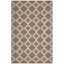 Cerelia Light and Dark Beige Trellis 8x10 Synthetic Area Rug