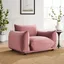 Dusty Rose Velvet Accent Chair with Manufactured Wood Frame