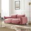 Dusty Rose Velvet Loveseat with Plush Overstuffed Cushions