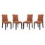 Duchess Orange Upholstered Wood Dining Chair Set of 4