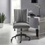 Retro Modern Black Gray Vegan Leather Swivel Office Chair