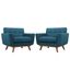 Azure Engage 33" Leather Armchair with Tufted Buttons