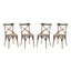 Gray Elm Wood Cross Back Dining Side Chair Set