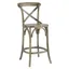 Farmhouse Charm Modern Gray Elm Wood Counter Stool