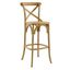 Modern Farmhouse Elm Wood Gear Bar Stool in Natural Finish