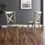 Gray Elm Wood X-Brace Back Dining Side Chair