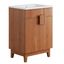 Miles 24" White Walnut Bathroom Vanity with Ceramic Sink