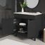 Miles 36" White and Black Modern Bathroom Vanity