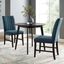 Blue Upholstered Parsons Side Chair with Wood Frame