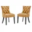 Cognac Velvet Tufted Upholstered Parsons Side Chair Set