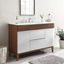 Render 48" White Walnut Single Sink Bathroom Vanity