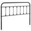 Black Powder-Coated Iron Queen Open-Frame Headboard