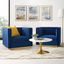 Navy Luxe Velvet Armchair with Gold Stainless Steel Base