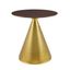 Tupelo 28'' Round Cherry Wood Dining Table with Gold Base