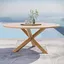 Wellspring 63" Natural Teak Wood Outdoor Dining Table