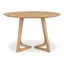 Godenza Natural Oak Round Mid-Century Modern Dining Table