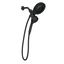 Matte Black Handheld Rain Shower Head with Magnetix