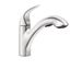 Chrome Single Handle Kitchen Faucet with Pull-out Spray