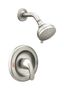 Brushed Nickel Wall Mounted Tub and Shower Faucet