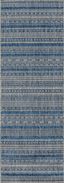 Tuscany Villa Chic Blue Geometric 2' x 6' Runner Rug