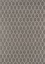 Elegant Gray Trellis Synthetic Rectangular Rug 1'8" X 3'7"