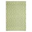 Green Flatweave Synthetic Rectangular Easy-Care Rug