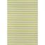 Siesta Striped Green Synthetic 6'7" x 9'6" Easy-Care Outdoor Rug