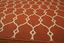 Reversible Orange Trellis Synthetic Area Rug 3'11" x 5'7"