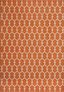 Reversible Orange Trellis Synthetic Area Rug 3'11" x 5'7"